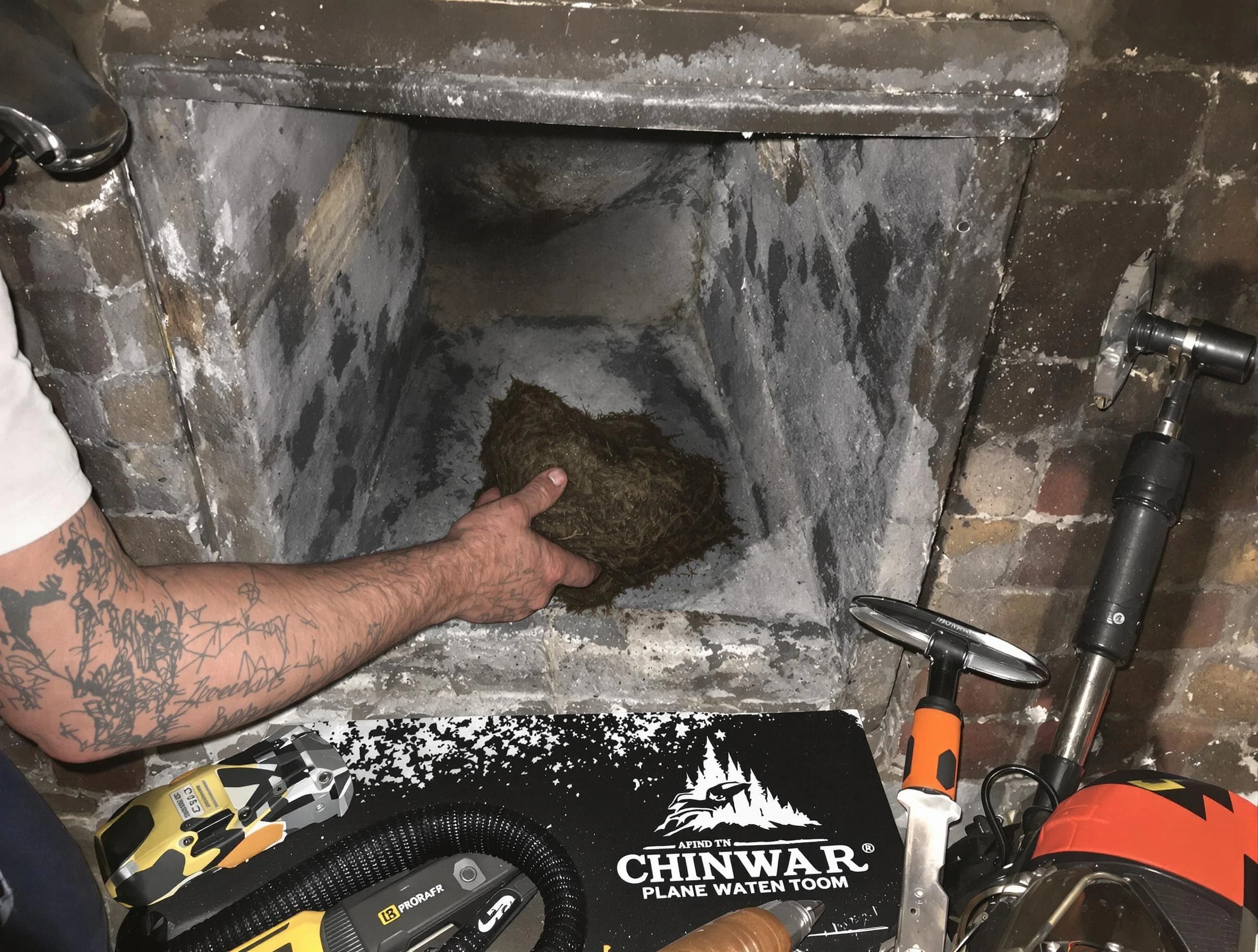 Tolleson Chimney Sweep safely removing debris and screening chimney in Tolleson, AZ