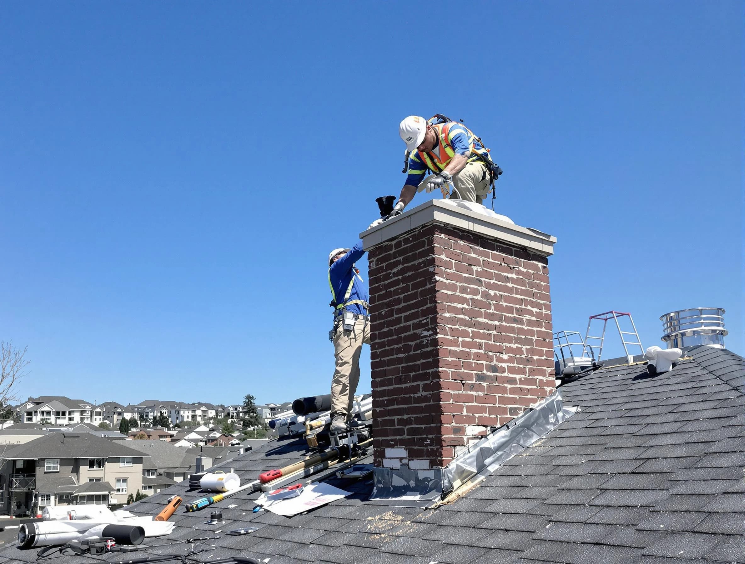Tolleson Chimney Sweep repairing a chimney crown in Tolleson, AZ