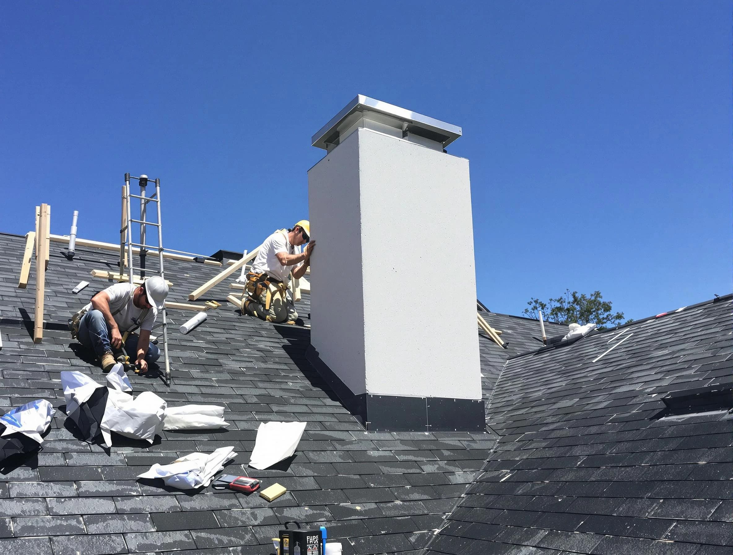 Tolleson Chimney Sweep crew installing a new chimney in Tolleson, AZ