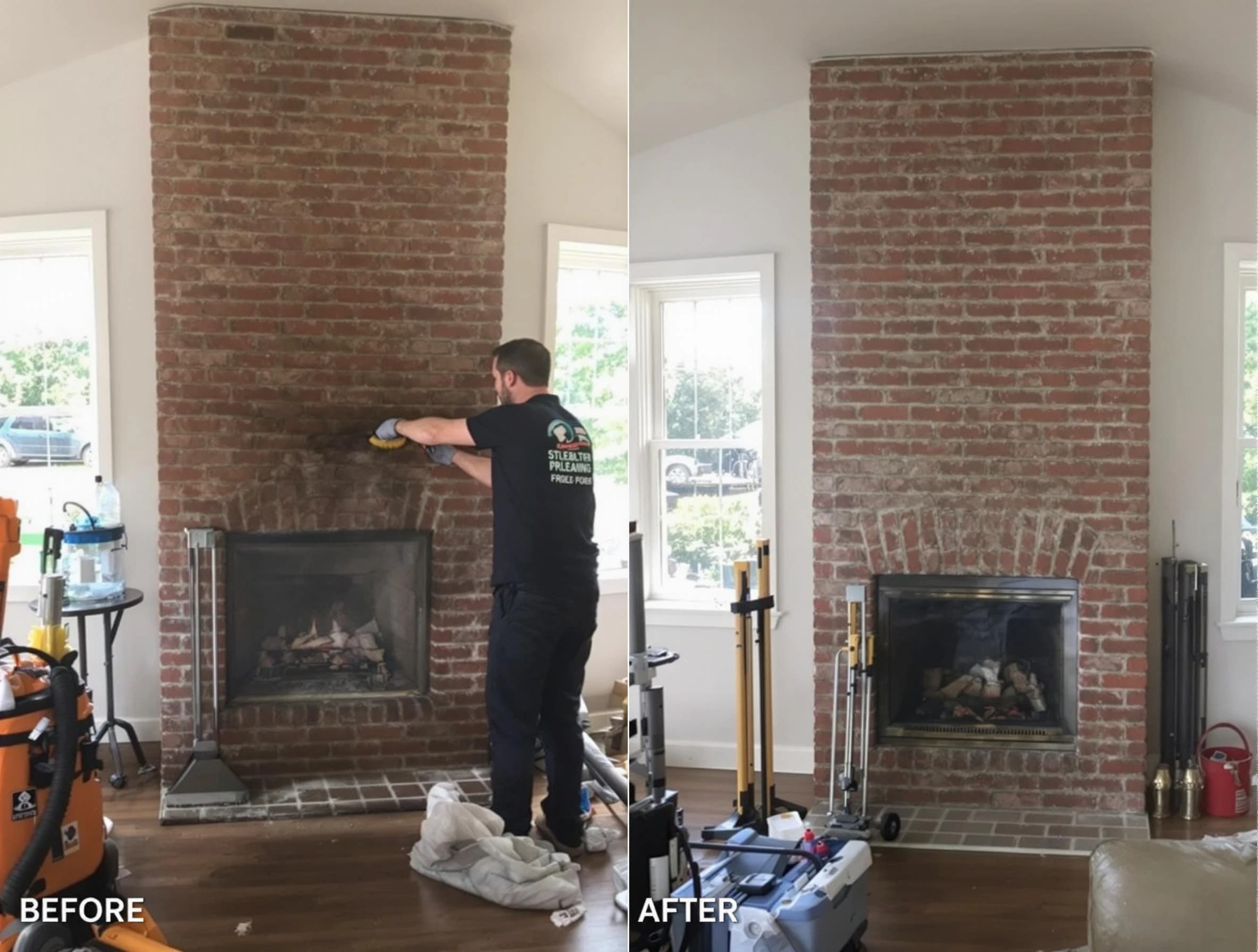 Finished chimney sweeping service by Tolleson Chimney Sweep in Tolleson, AZ