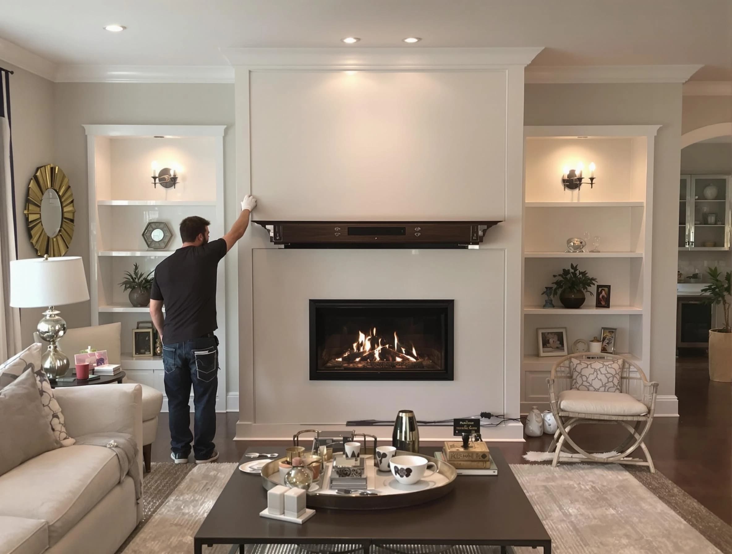 Tolleson Chimney Sweep installing a new fireplace in Tolleson, AZ