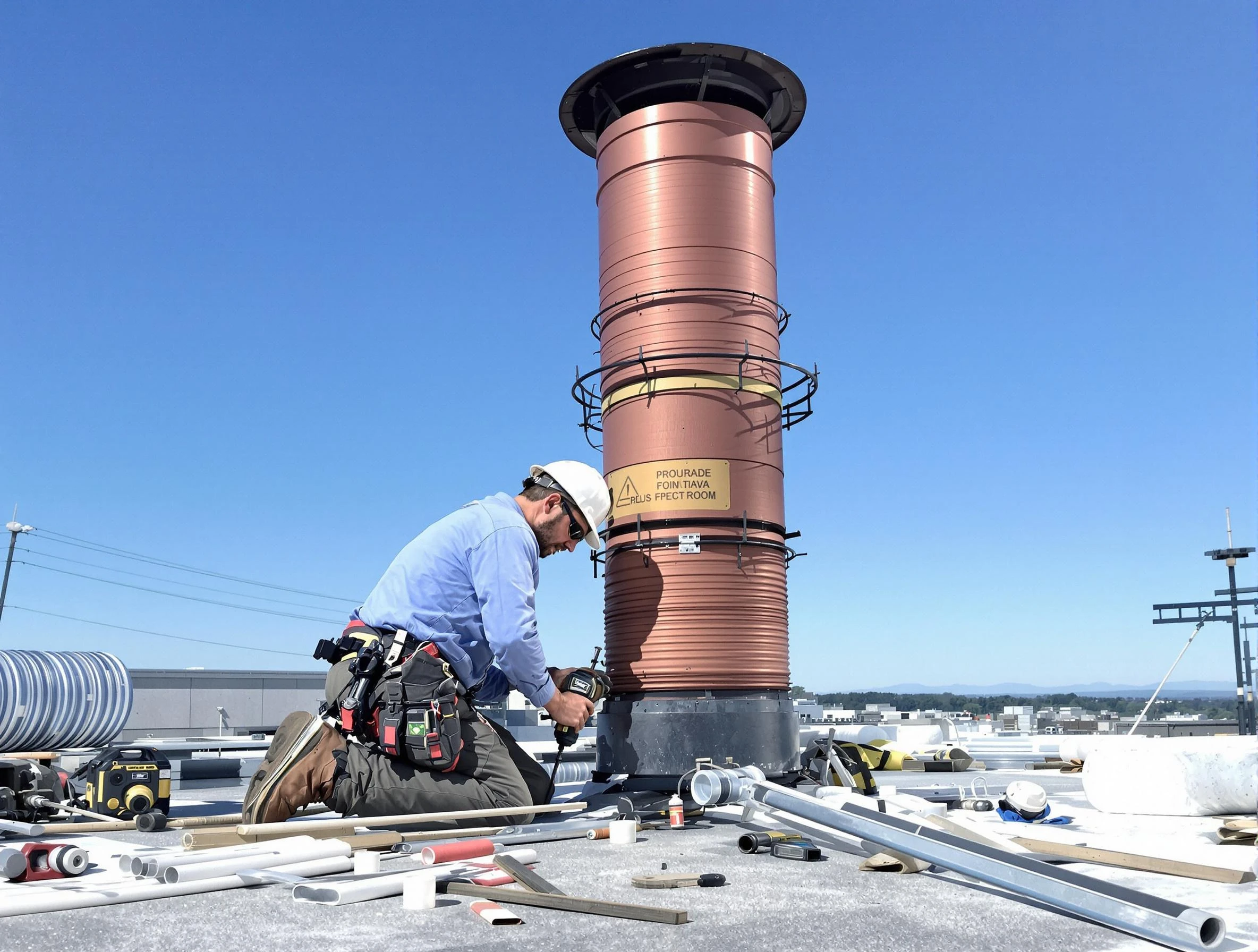 Installed chimney liner by Tolleson Chimney Sweep in Tolleson, AZ