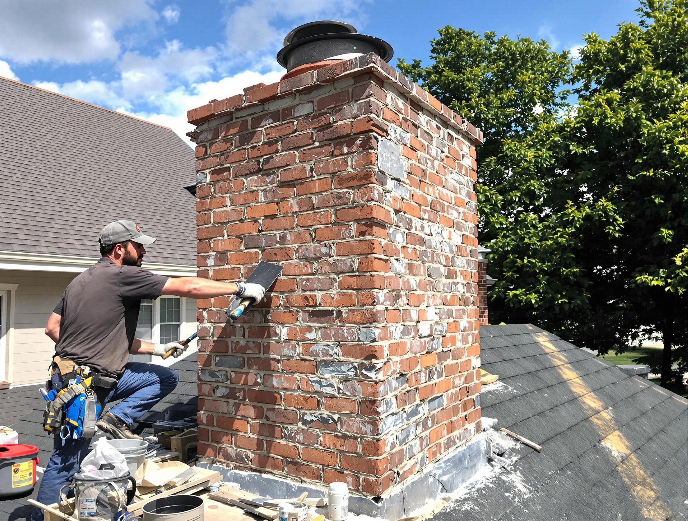 Completed chimney rebuild by Tolleson Chimney Sweep in Tolleson, AZ