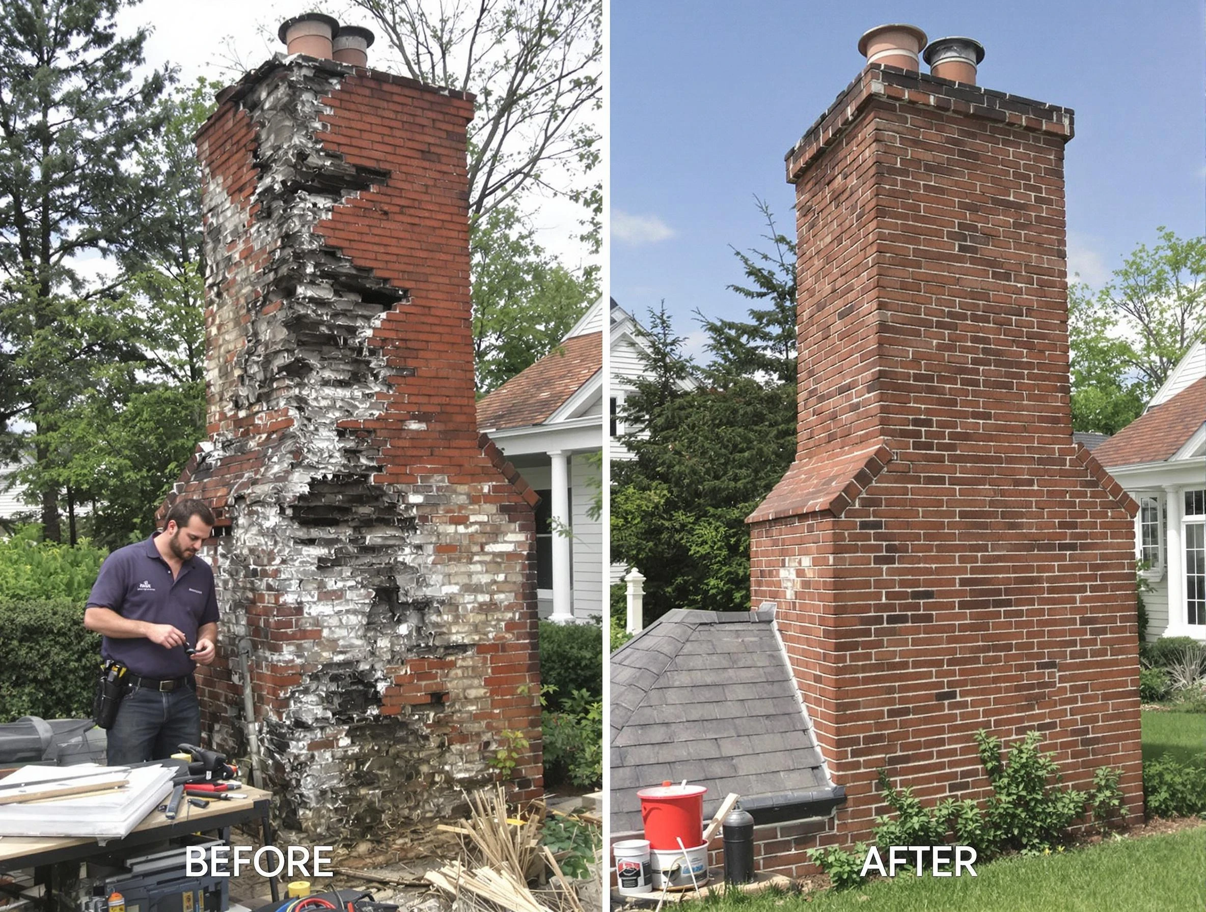 Tolleson Chimney Sweep performing a full chimney restoration in Tolleson, AZ