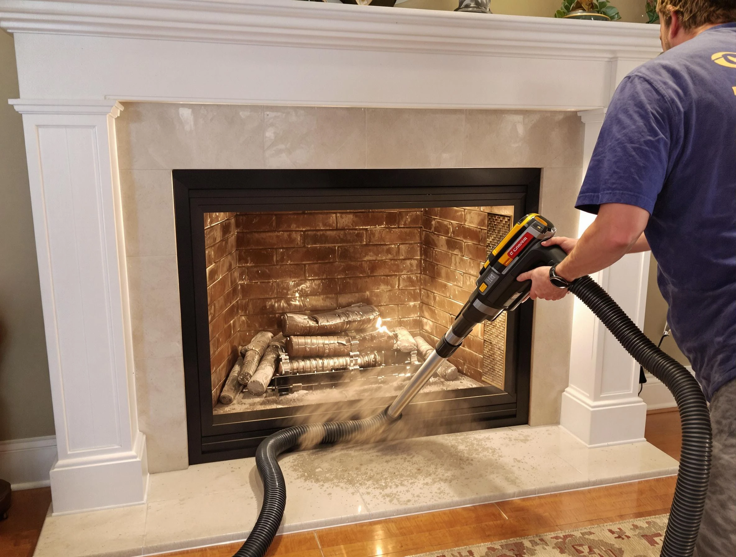 Fireplace cleaning performed by Tolleson Chimney Sweep in Tolleson, AZ