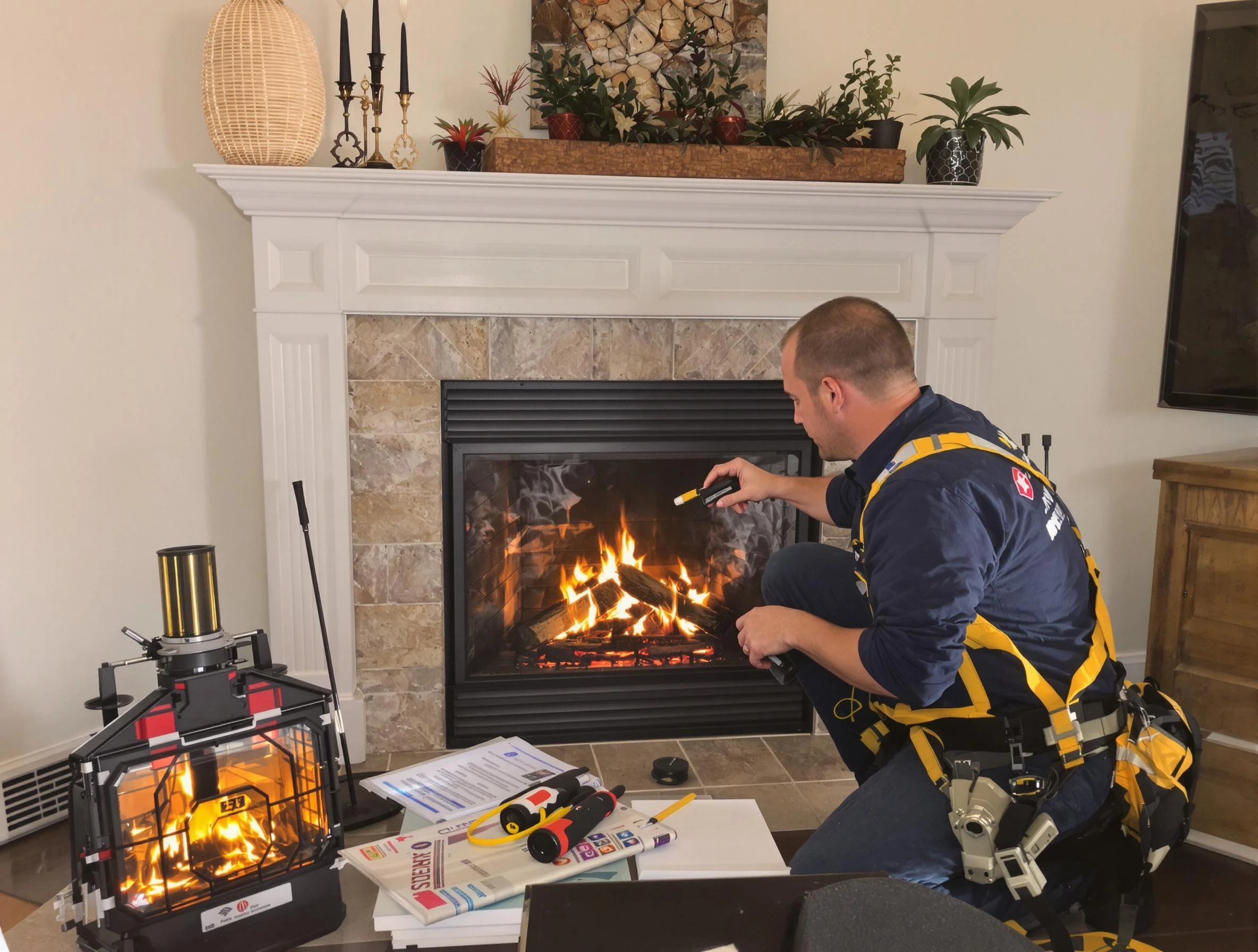 Safety-focused fireplace inspection by Tolleson Chimney Sweep in Tolleson, AZ